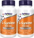 NU Kosttilskudd, L-Lysin (L-Lysin Hydrochloride) 500 mg, Aminosyre, 100 Count(Pack of 2)