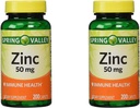 Spring Valley Sink 50 mg, 200 Ct (2 Pakke)