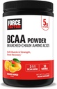 Force Factor BCAA Aminosyrer Supplement 2:1:1, Delicious og forfriskende BCAA pulver å støtte muskelgjenvinning og ytelse, ingen kunstige farger eller flavors, oransje mango, 30 serveringer