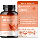Pure Sink Supplement 25 mg - TRAACS Bisglycinate Chelate - 120 kapsler for immunstøtte, hud helse og energi - for menn og kvinner