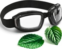 3D-tørr øye lindring glass med moistur pads og behagelig myk pus - Hydrating silikon tørr øyemasker med Hydrating Chamber Design, Universell passform for dag og natt (gjennomsiktig)
