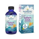 Nordic Naturals Baby's DHA, Unflavored - 4 oz - 1050 mg Omega-3 + 300 IU Vitamin D3 - Støtter hjerne, visjon og nervesystemutvikling i babyer - Ikke-GMO - Servering May Vary