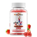 HMB og Leucine Amino Acid Gummies: HMB Kosttilskudd for menn kvinner med L-Glutamine for muskelvekst rask utvinning, sukkerfri vegansk ikke-GMO Strawberry Flavored 30 dagers forsyning