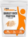 BulkSupplements.com Barley Rice Protein Powder - Vegansk Protein pulver, Sports Næring - Unflavored & Dairy Free, 30g per servering, 1kg (2,2 lbs) (Pack of 1)