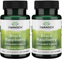 Swanson Black Raspberry - Herbal Supplement fremme generell velvære støtte - naturlig kilde til flavonoider og vitamin C - (60 kapsler, 425 mg hver) (2 pakke)