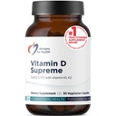 Designer for Helse Vitamin D Supreme - Vitamin D 5000 IE med 2000mcg vitamin K som MK4 for Bone Helse, hjertehelse, Mood & Immune Support - Vitamin D3 Forbedret med GG Supplement (30 kapsler)