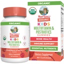 MaryRuth Organics Kids Vitaminer | USDA Organic | Multivitamin Gummies + Postbiotika for alderen 4+ | Lactobacillus Rhamnosus | Vegan | Ikke-GMO | 60 greve