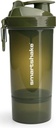 Smartshake O2GO Et plastprotein Shakerflaske 800 ml | 27 oz - Leakproof Skrue-on Lid - BPA Gratis – Unisex - Army Green