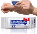 Triple Antibiotic Ointment .9gr Packets – Førstehjelpskrem for kutt, Scrapes, Burns – Neomycin, Bacitracin, Polymyxin B – 72 Count