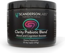 Clarity Prebiotic Blend – Optimer Gut og Mood via Gut-Brain-aksen – en måneds forsyning – Enkel å bruke, en Scoop blander med flytende eller mat – Vegansk, soyafri, Glutenfri, ikke-GMO