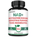 Satoomi NAD Supplement for kvinner - NAD Nicotinamid Riboside Resveratrol 900mg, Quercetin, Turmeric, Astragalus, Ginseng, vitamin D3, vitamin C - 60 greve