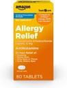 Basic Care 24-timers allergi relief, levocirizine dihydrochloride tabletter, 5 mg antihistamin for sensing, Runny Nese, Kylling Nese eller Throat og kløe, Vannige øyne, 80 Count Pack
