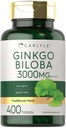 Carlyle Ginkgo Biloba 3000 mg | 400 tabletter ikke-GMO, Glutenfri Herbal Supplement