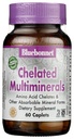Bluebonnet Ernæring høy potens Chelated Multiminerals, Albion Chelated Minerals, Soya-fri, Glutenfri, Ikke-GMO, Kosher Certified, Dairy-Free, 60 Caplets, 20 Services