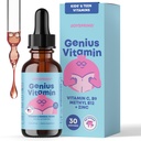 JoySpring Kids B-komplekset Vitamin B-komplekset flytende dråper med eldrebær, sink og vitamin C | støtte for total velvære (1 fl oz) 30 serveringer