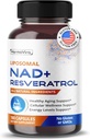 Liposomal NAD + 600mg med Resveratrol 200mg for celleformig energi og sunn aldring – 180 kapsler – vegansk, ikke-GMO, USA laget
