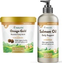 NaturVet – Salmon Oil Hud & Coat Plus Omega - 17 Oz Olje - NaturVet - Omega-Gold Plus Salmonolje - 90 Myke Chews