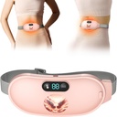Varmepad for periodekramper, rask oppvarming med 6 varmenivå og 6 massasjemoduser, Bærbar menstruell varmepad, Belly Periodemassager for kvinner og jenter, Pink