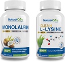 Naturlig Cure Labs Bundle: Premium Monolaurin 600mg + Ren L-Lysine 600mg