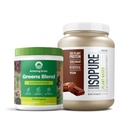 Bundle av Amazing Grass Grønn Superfood pulver: Original, 30 serveringer + Isopure sjokolade Vegansk Protein pulver, Plant Basert, Organic Pea Protein, Dairy Free, 20 Services (Packing May Vary)