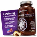 OmniBiotics Organic Aften Primrose Olje for kvinner - Klinisk styrke 1500mg per kapsel, 10% GLA, kaldpresset, ikke-GMO, Hormon Balance for kvinner - 120 Vegan Softgel kapsler