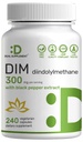 DIM Supplement 300 mg, 240 Caps, 4 måneders forsyning | Estrogen balanse for menn og kvinner | Diindolmetan Plus Black Pepper Extract for forbedret absorpsjon | Hormonell og hud helse støtte