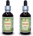 Rhodiola (Rhodiola Rosea) Glyceritt, organisk tørket rot alkohol-fri flytende ekstrakt (merkenavn: HerbalTerra, stolt laget i USA) 2x2 fl.oz (2x60 ml)