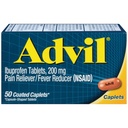 Advil Caplets 50 Ct (2 Pakke)