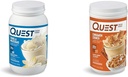 Quest Nutrition Vanilla Milkshake Protein pulver, 24g protein, 1g sukker, lav karbohydrat, glutenfri, 3 pund, 43 porsjoner og kanel crunch protein pulver, 20g protein, 2g netto karbohydrat, 1g sukker