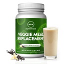 MRM Ernæring Veggie Måltid Utskiftning Protein | Vanilla Bean Flavored | 22g komplett plantebasert protein | Måltid on-the-go | Medierte sult | Balansert makronæringsformel | 28 porsjoner
