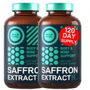 WILD FUEL Pure Saffron Extract Antioksidanter Supplement - Eye Health, Energi og Mood Support Happy Saffron - 0,3% Safranal 88.5 mg Kosttilskudd -120 dag Glutenfri, ikke-GMO Vegan Saffron Kapsler