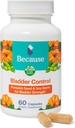 Fordi Bladder Relief Supplement med Pumpkin Seed Extract - 60 Kapsler (1 flaske) - Hjelper Redusere Urgency & Frekvens, støtter sterke Pelvic Floor Muskler, Vegansk & Ikke-GMO, laget i USA