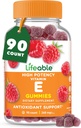 Livlig vitamin E Gummies | 268 mg | Great Tasting Vitamin E Supplements | Hud, øye helse og immunfunksjon støtte | VIT E for voksne, menn, kvinner | 90 Gummies