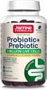 Jarrow Formler Probiotic+ Prebiotic Dietary Supplement, Digestive helse, Gut Flora + Immune Helse - 2 milliarder CFU - 2 klinisk studerte strimler - 60 gummier - Blackberry Flavor