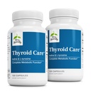 Terry Naturally Thyroid Care - Immune Health & Energy Support Formula - Næringstilskudd med jodin for Thyroid Helse Støtte - Velvære Supplement med L-tyrosin - 120 kapsler (pakke med 2)