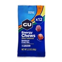 GU Energi Chews, Rainbow Mix Energi Gummies med Electrolytes, Dairy-Free, On-The-Go Energi for enhver trening, 12 poser (24 Services totalt)