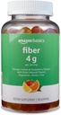Basics Fiber Gummies for Digestive Helse og Regularity, Orange, Lemon & Strawberry Flavors, 90 greve, Pakke med 1 (tidligere Solimo)