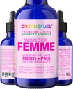 Wonder Femme Plant-basert hormonbalanse Menopause Hot Flashes Relief støtte 100% naturlig 17 Herbal kvinner østrogen helse Supplement Dong Quai Vitex + Fast Absorb Tinktur 2 oz. Væske