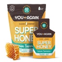 Du igjen Super Honning Lemon Turmeric Packets | Workout Clean Energy Gel-pakker Sykling, Endurance, Running Gel eller Energi Snack | Paleo & Carnivore Snack | Glutenfri | Laget i USA | 8 Count