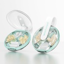 Små pille saken, Søt pille boks for purse & lomme, 4 sammenlikning flyttbar pille holder, bærbar reise piller organisator for vitaminer, kosttilskudd, fiskeoljer (grønn)