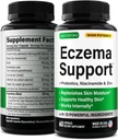 Greenford Eczema behandling og støtte for naturlig relief - laget i USA - Hudvitaminer og urter for Eczema, Acne, Psoriasis, Rosacea behandling med sink, Niacinamide & probiotika - 60 caps