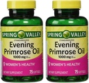Spring Valley - Aften Primrose Olje 1000 mg, Twin Pack 150 Total Softgels