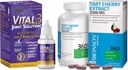 Vital 3 Joint Solution® klinisk bevist flytende kne relief Supplement + Bronson Tart Cherry Extract 2500 mg vegetariske kapsler