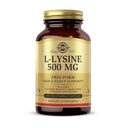 Solgar L-Lysine 500 mg - 100 Grønnsaker Kapsler - Hud og vevsstøtte - ikke-GMO, Vegansk, Kosher, Glutenfri - 100 Services