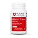PROTOKOL FOR LIVBALANCE 5-Metylfolat 5000mcg - Superior Metyl Folat Biotilgjengelighet - for brain support - Folate Supplement for kvinner og menn - Kosher & Vegan - 50 Veg Caps