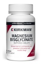 Kirkman - Magnesium Bisglycinate Buffered Chelate - 180 Kapsler - Avslapper Nerver & Muskler - fremmer hvilefull søvn - Hypoallergenic