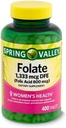 Spring Valley Folate Dietary Supplement, 1,333 mikrog, 400 greve