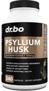 Psyllium Husk Capsule Fiber Supplement - Naturlig pulverkapsler for diagonalt relief for voksne - ernæringsmessig oppløselige Fiber piller & daglig regelmessig støtte - bulkfrø Huks Diagnering kosttilskudd