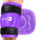 Ispakke for Knee smertelindring, Reusable Gel Ice Wrap for skadeskader, hevelse, Knee erstatningskirurgi, kald kompressiv terapi for ledgikt, meniscus tear og ACL, lilla
