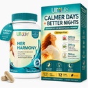 UltaLife Her Harmony Menopause Supplements for kvinner - Hot Flashes Menopause Relief & Hormone Balance for kvinner - Inneholder Black Cohosh, Dong Quai, Red Clover & Mer - Estrogen Gratis - 120 Kapsler